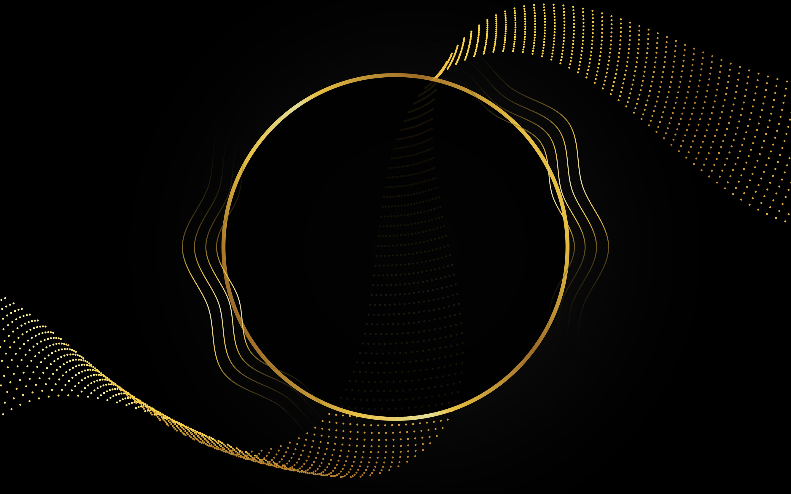 Abstract black and gold lines luxury background
